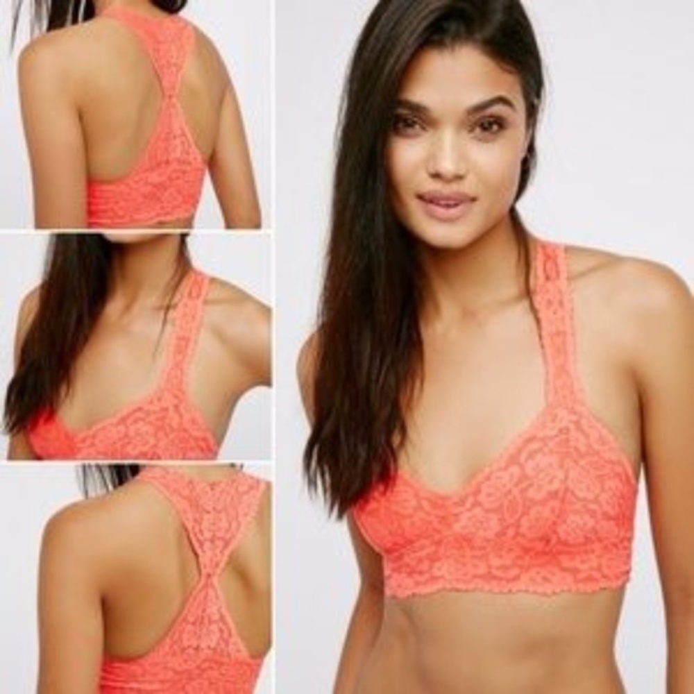 FREE PEOPLE CORAL  BRALETTE Small‎